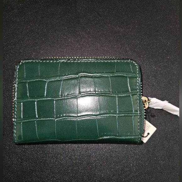 Victoria's Secret Green Croc Embossed Crossbody Bag & Wallet Set NEW - Picture 15 of 16